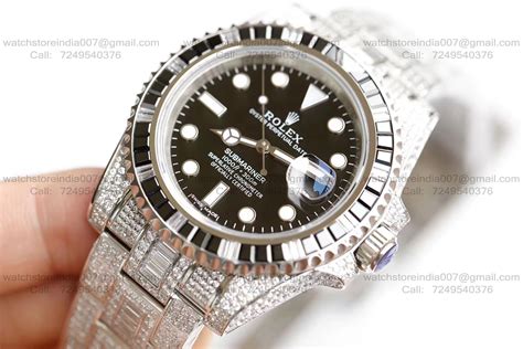 diamond studded rolex replica